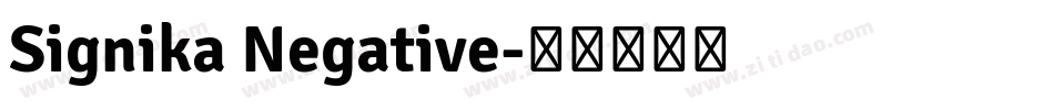 Signika Negative字体转换